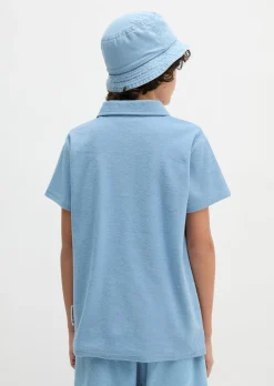 TEENS-BOYS Frottee-Poloshirt aus reiner Bio-Baumwolle