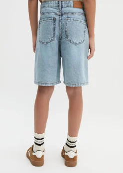 TEENS-BOYS Jeansbermuda aus weichem Bio-Baumwoll-Denim