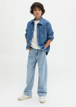 TEENS-BOYS Jeans-Overshirt aus Bio-Baumwoll-Denim