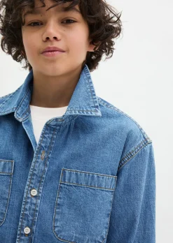 TEENS-BOYS Jeans-Overshirt aus Bio-Baumwoll-Denim