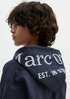 TEENS-BOYS Kapuzen-Sweatjacke aus softem Bio-Baumwoll-Sweat