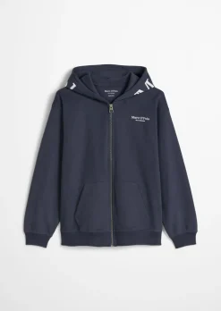 TEENS-BOYS Kapuzen-Sweatjacke aus softem Bio-Baumwoll-Sweat