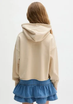 TEENS-GIRLS Hoodie mit flauschiger Logo-Applikation