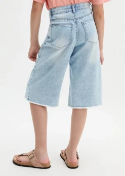 TEENS-GIRLS Jeansbermuda aus weicher Bio-Baumwolle