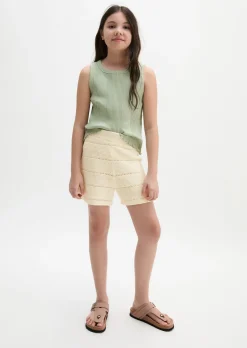 TEENS-GIRLS Strickshorts mit Lochstrickmuster