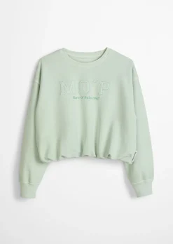 TEENS-GIRLS Sweatshirt mit Jerseyfutter und elastischem Saum