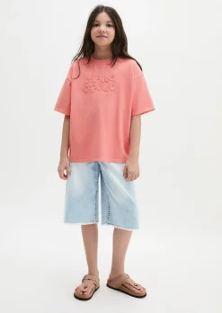 TEENS-GIRLS T-Shirt mit gehäkelter Logo-Applikation