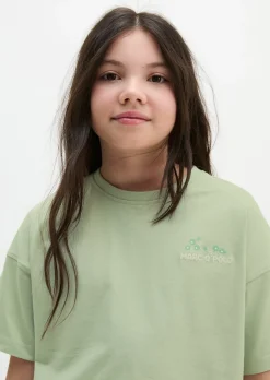 TEENS-GIRLS T-Shirt mit Logostickerei auf beiden Seiten