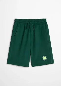 TEENS-UNISEX Sweatshorts mit gelbem Tennisball-Highlight
