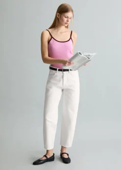 Top mit Struktur slim aus reiner Bio-Baumwolle