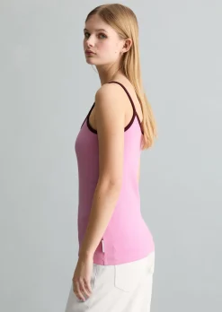 Top mit Struktur slim aus reiner Bio-Baumwolle