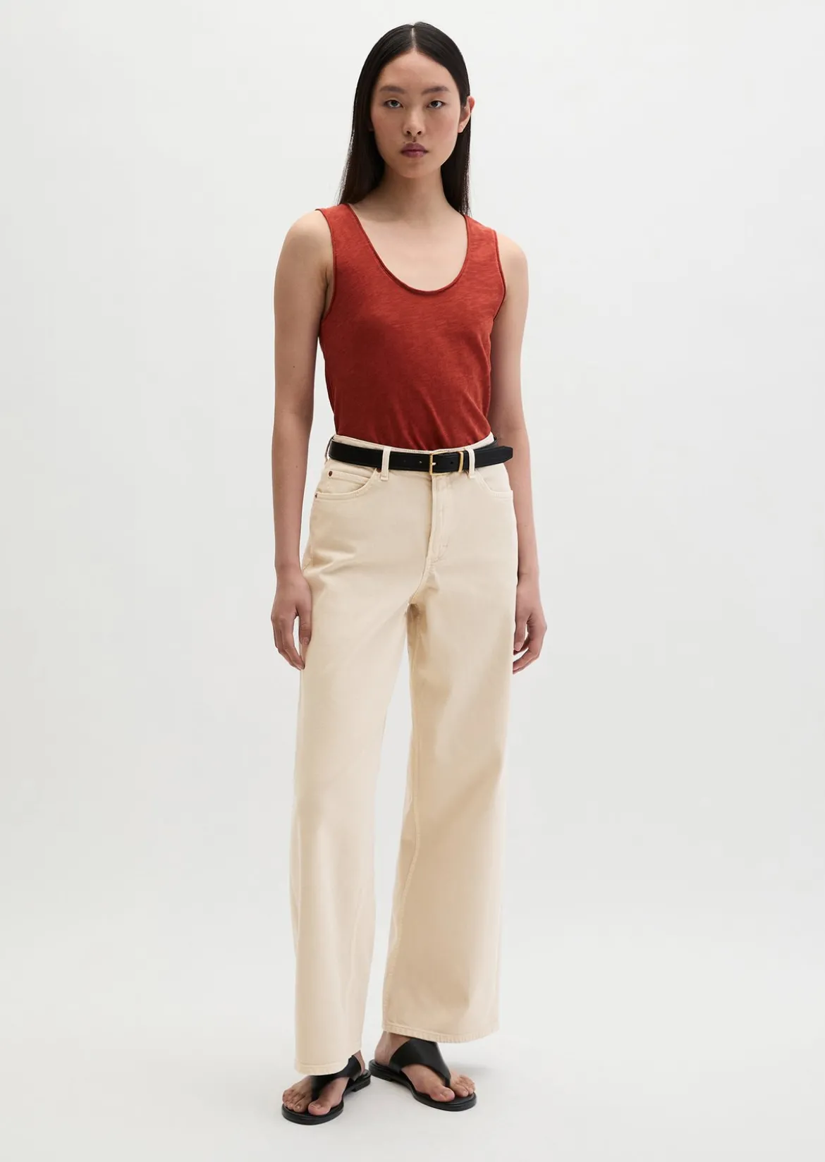 Top regular aus Slub-Jersey