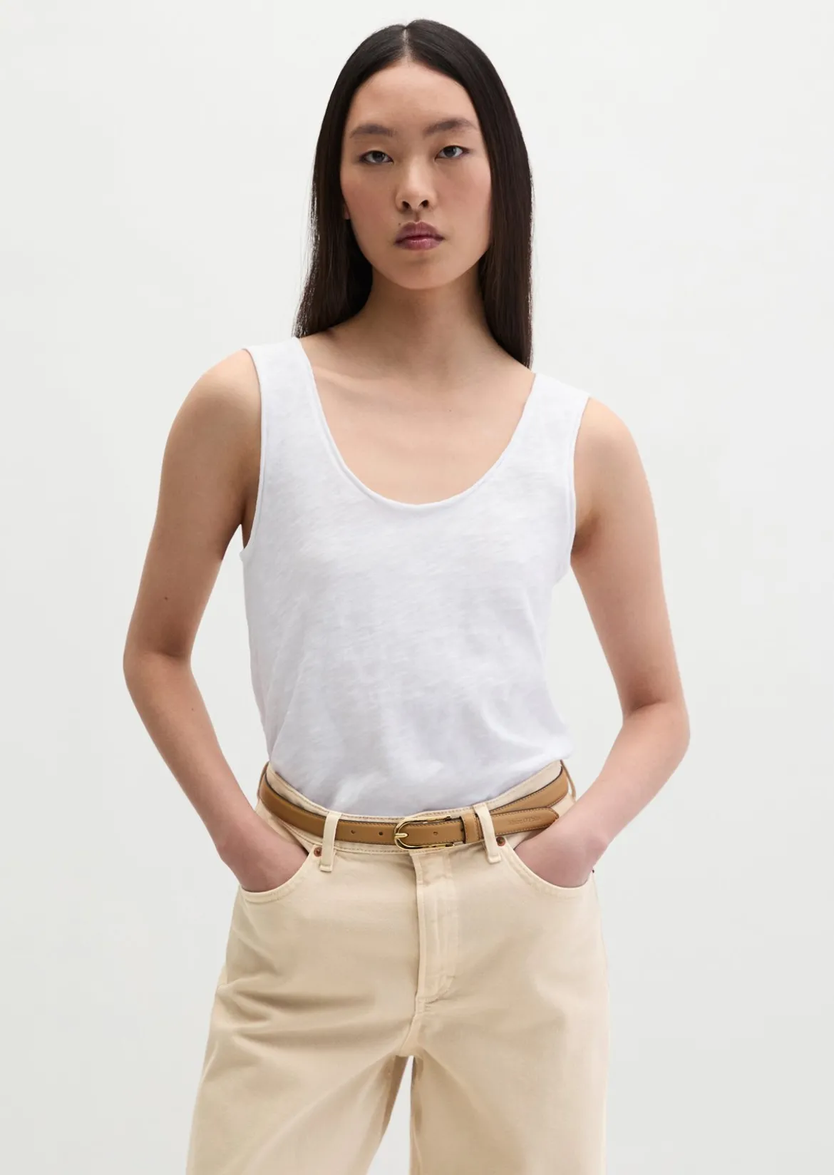 Top regular aus Slub-Jersey