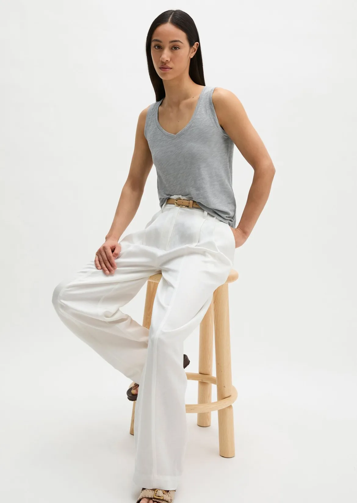 Top regular aus Slub-Jersey