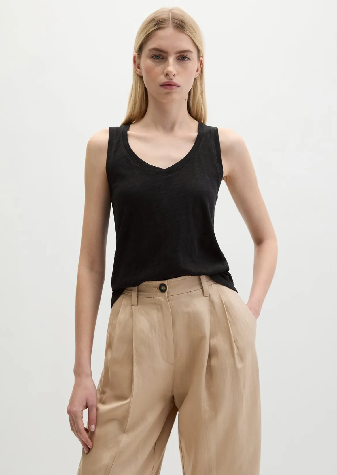 Top regular aus Slub-Jersey