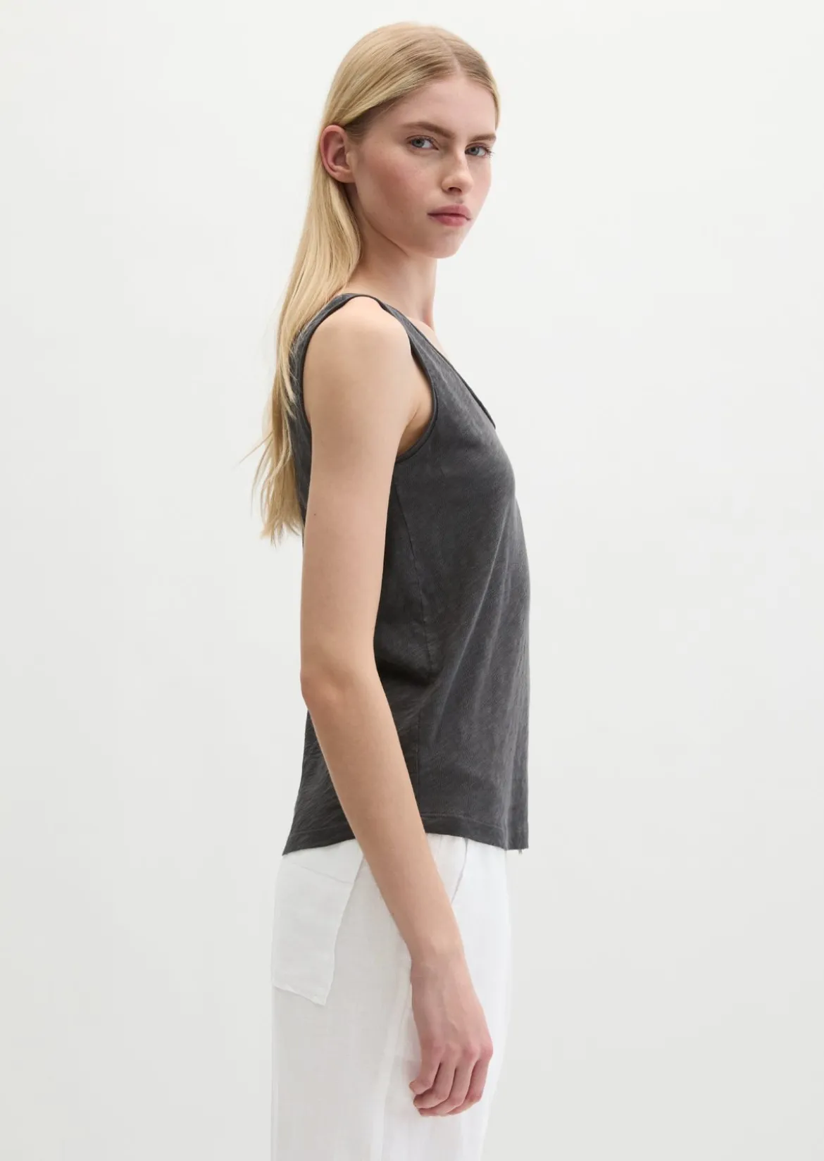 Top regular aus Slub-Jersey