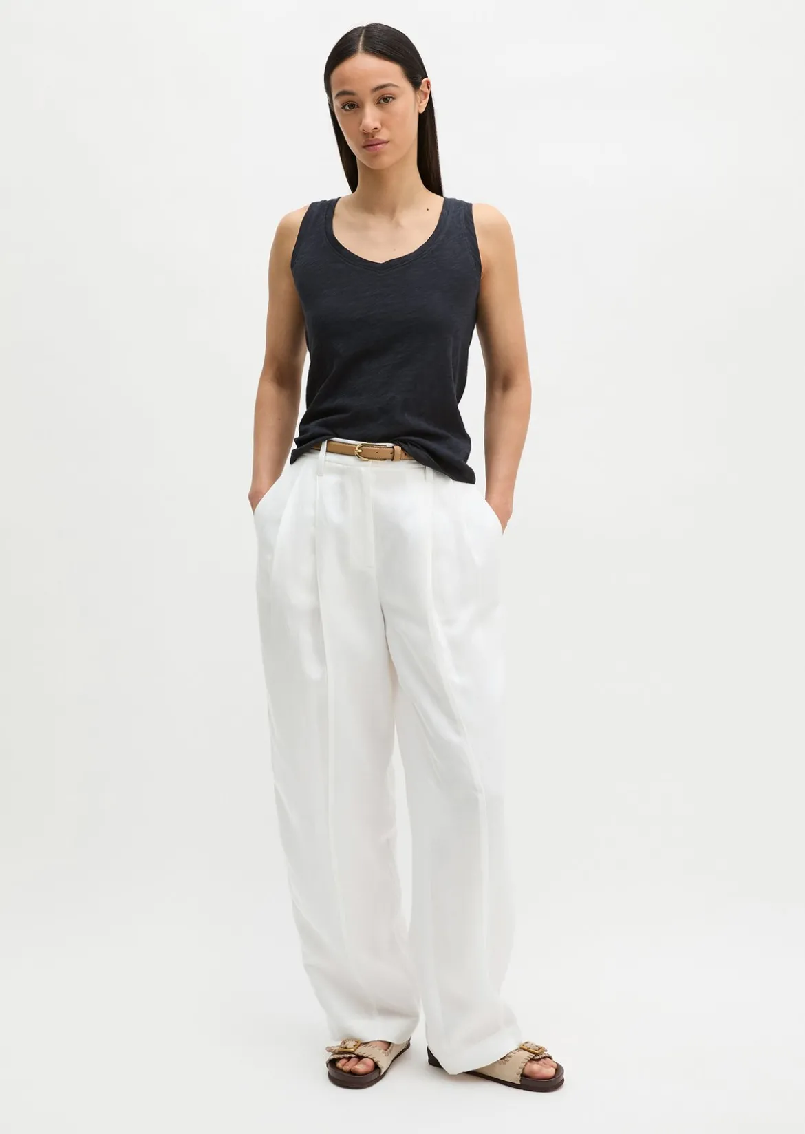 Top regular aus Slub-Jersey