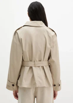 Trenchjacke regular aus Organic-Cotton-Lyocell-Mix