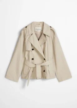 Trenchjacke regular aus Organic-Cotton-Lyocell-Mix
