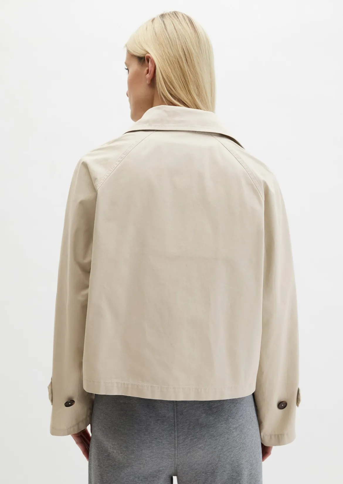 Trenchjacke relaxed aus Organic Cotton-Twill