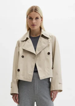 Trenchjacke relaxed aus Organic Cotton-Twill