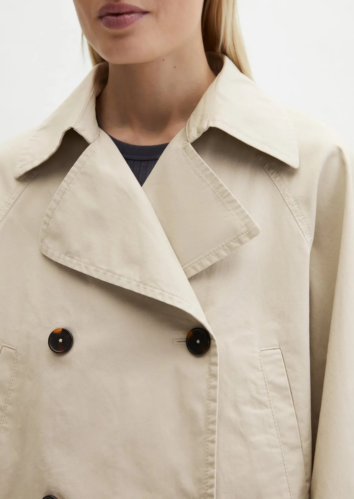 Trenchjacke relaxed aus Organic Cotton-Twill
