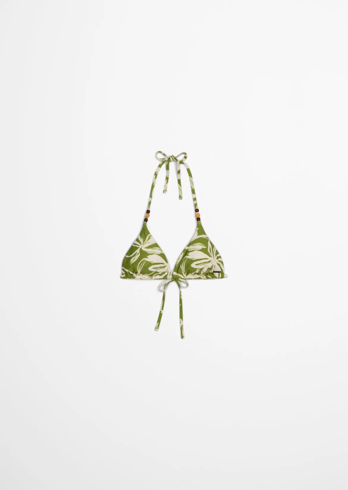 Triangle-Bikini-Top mit Beads-Details