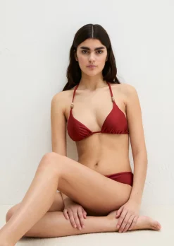 Triangle-Bikini-Top mit Beads-Details