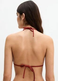 Triangle-Bikini-Top mit Beads-Details