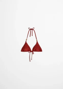 Triangle-Bikini-Top mit Beads-Details