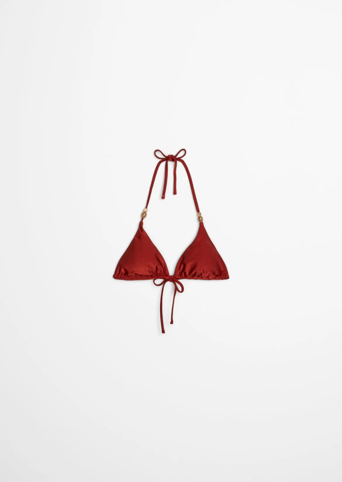 Triangle-Bikini-Top mit Beads-Details