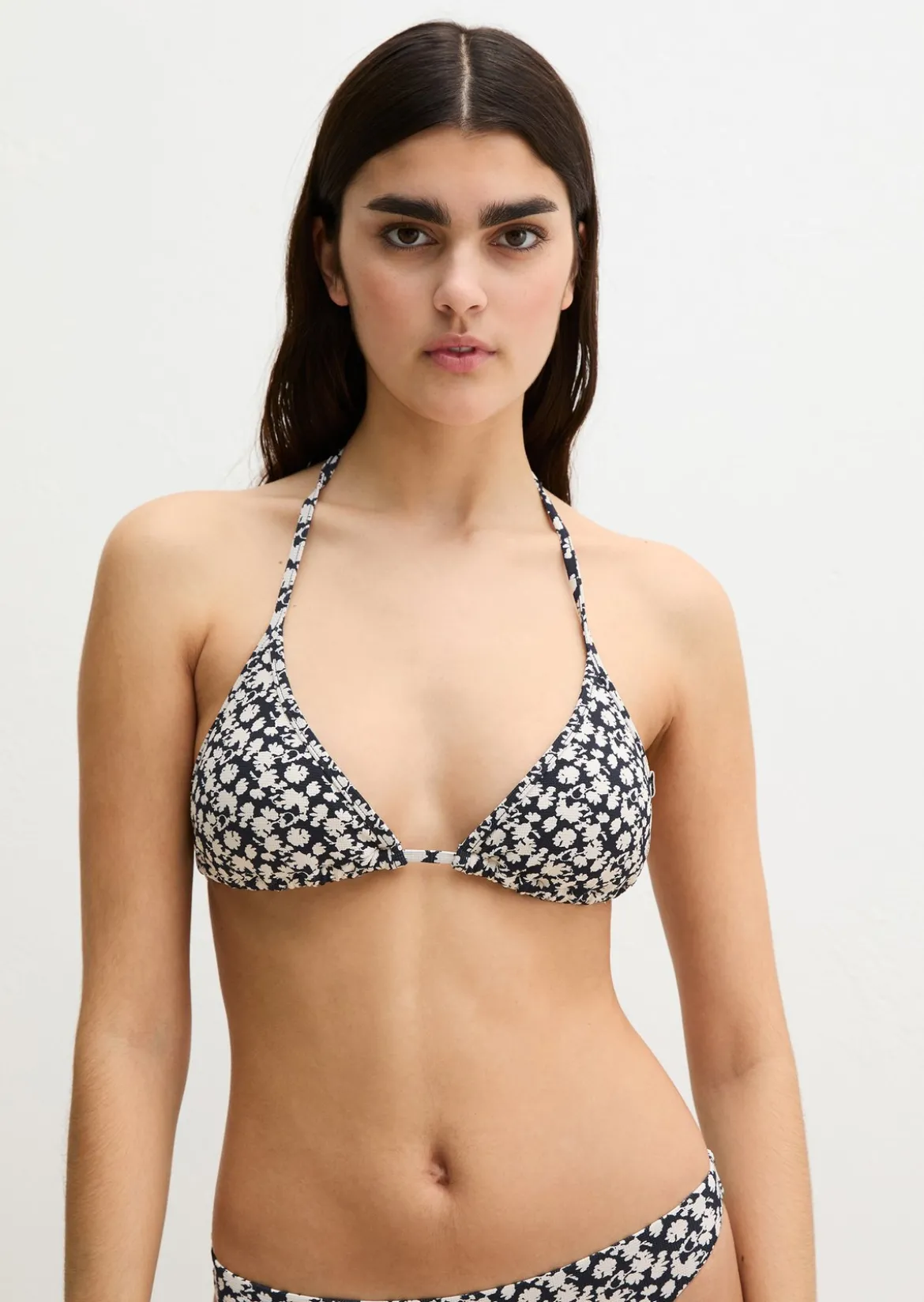 Triangle-Bikini-Top mit feiner Struktur