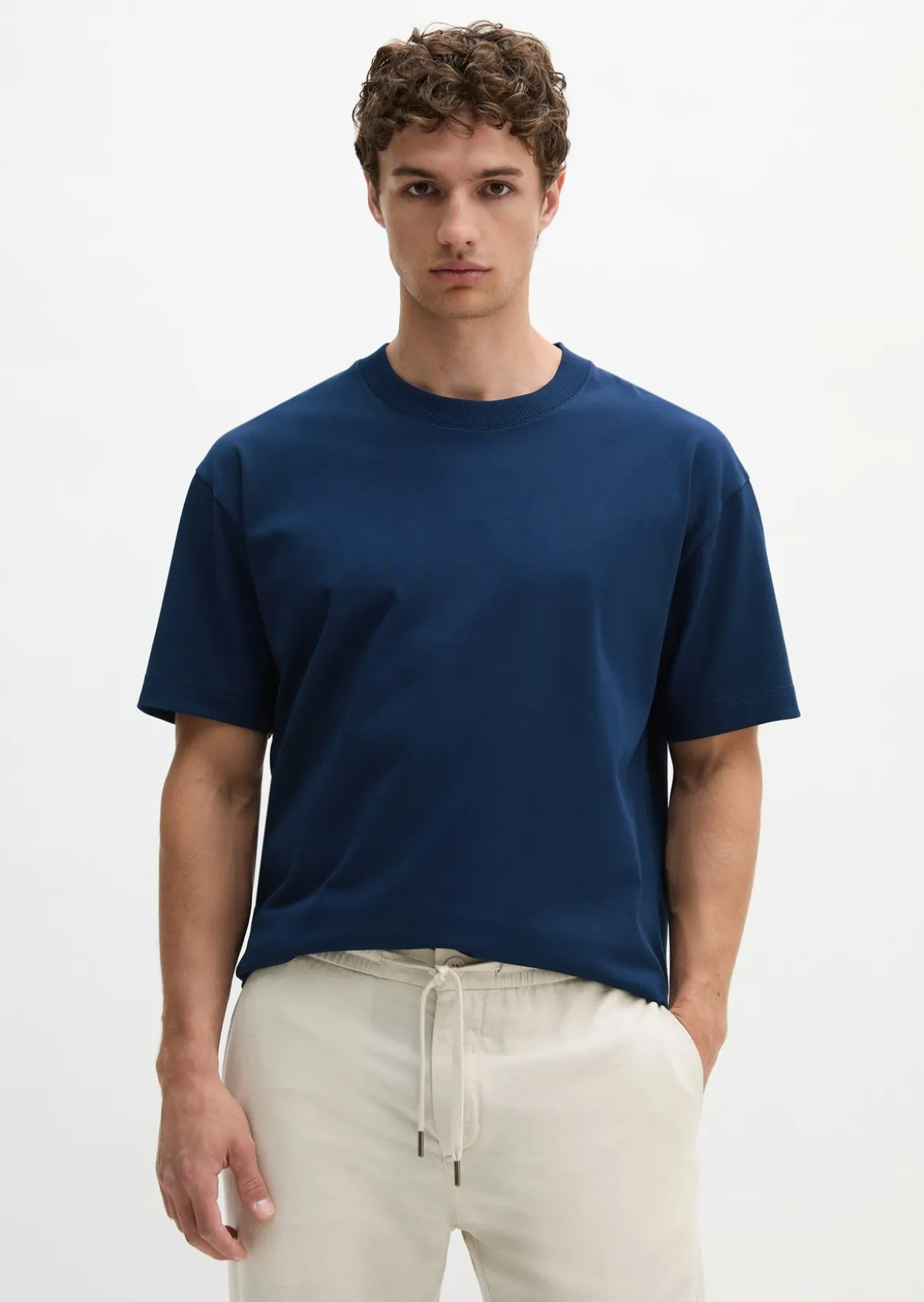 T-Shirt loose aus schwerem Bio-Baumwoll-Jersey