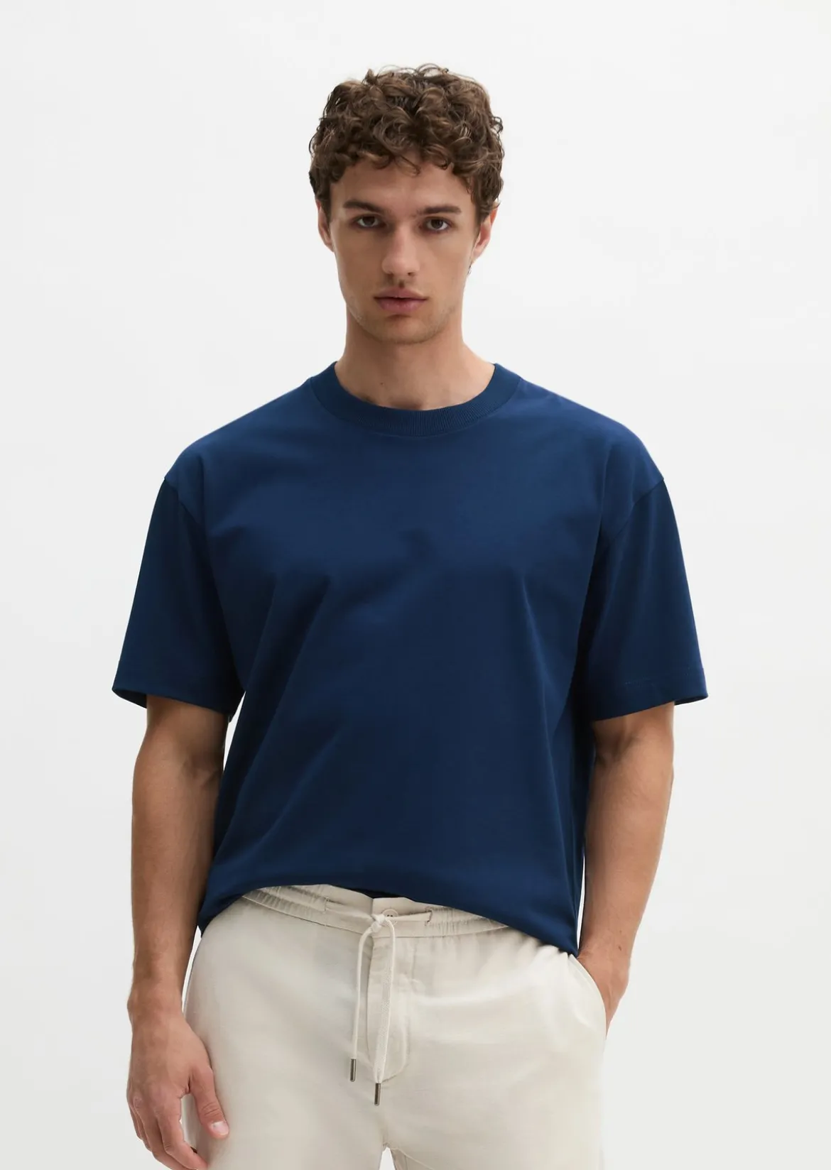 T-Shirt loose aus schwerem Bio-Baumwoll-Jersey