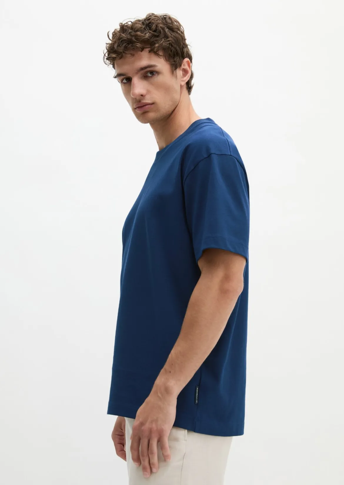 T-Shirt loose aus schwerem Bio-Baumwoll-Jersey