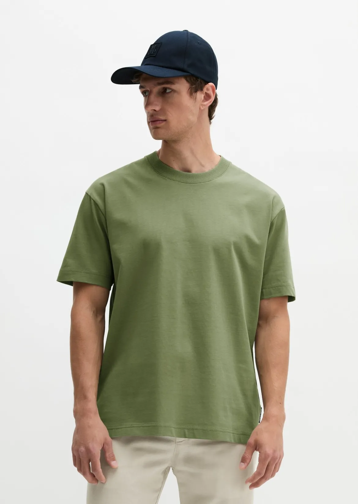 T-Shirt loose aus schwerem Bio-Baumwoll-Jersey