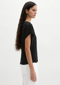T-Shirt loose aus Slub-Jersey