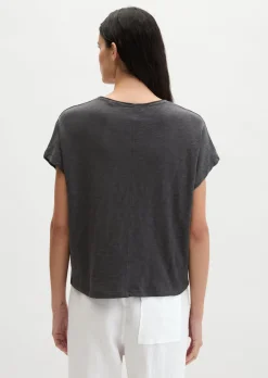 T-Shirt loose aus Slub-Jersey