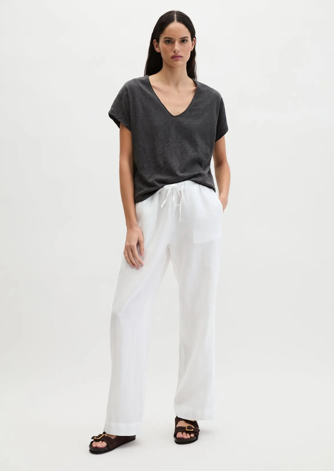 T-Shirt loose aus Slub-Jersey