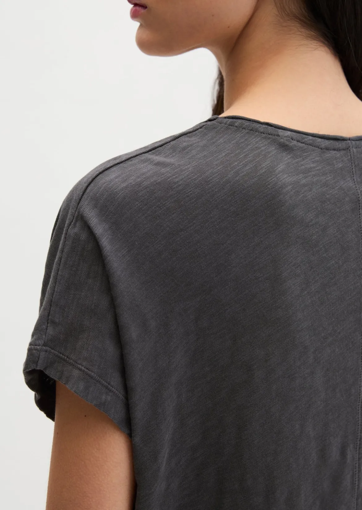 T-Shirt loose aus Slub-Jersey