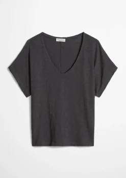 T-Shirt loose aus Slub-Jersey