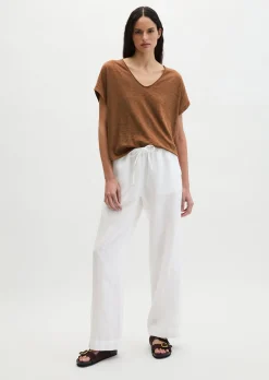 T-Shirt loose aus Slub-Jersey