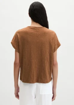 T-Shirt loose aus Slub-Jersey