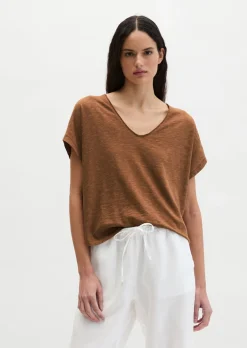 T-Shirt loose aus Slub-Jersey