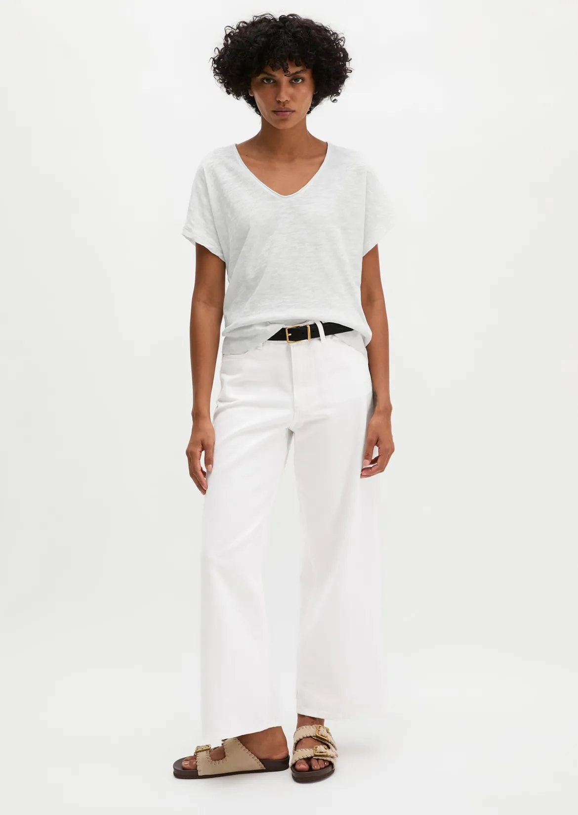 T-Shirt loose aus Slub-Jersey