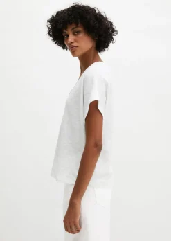 T-Shirt loose aus Slub-Jersey