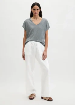 T-Shirt loose aus Slub-Jersey