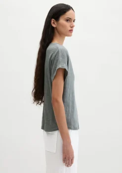 T-Shirt loose aus Slub-Jersey