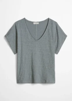T-Shirt loose aus Slub-Jersey