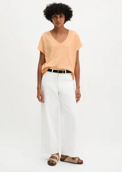 T-Shirt loose aus Slub-Jersey